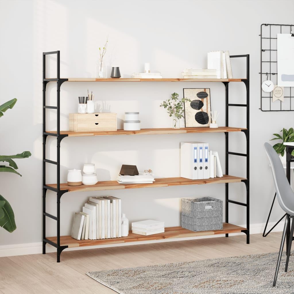 Étagère flottante 140x30x2 cm acacia massif corniche murale en bois 6.8kg
