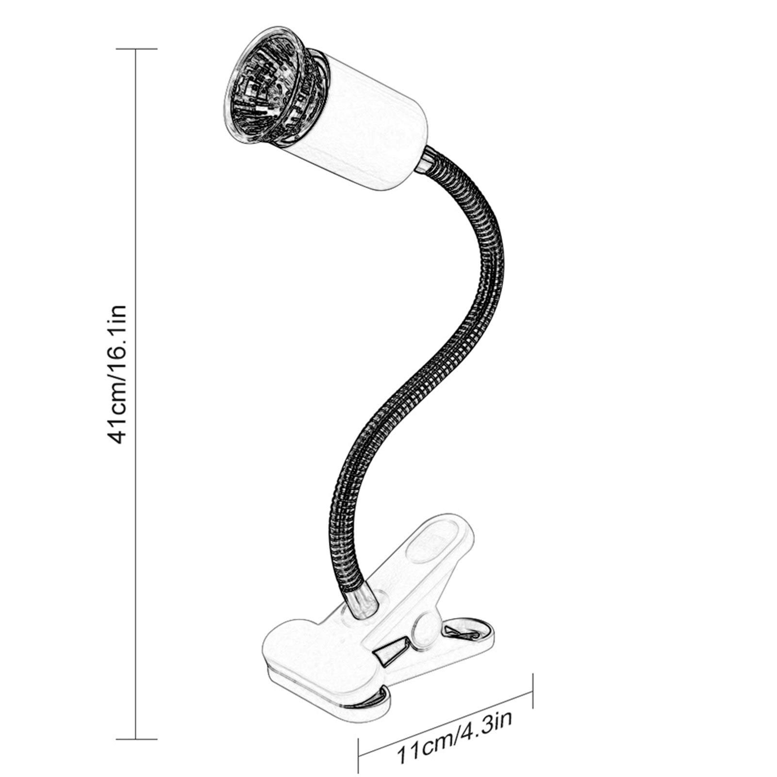Riscaldatore per Animali Domestici 25W 50W del Rettile della Lampada di Calore della Lampada di Clip con portalampada UVA UVB Basking Lampada for rettili Lizard Turtle Snake Acquario
