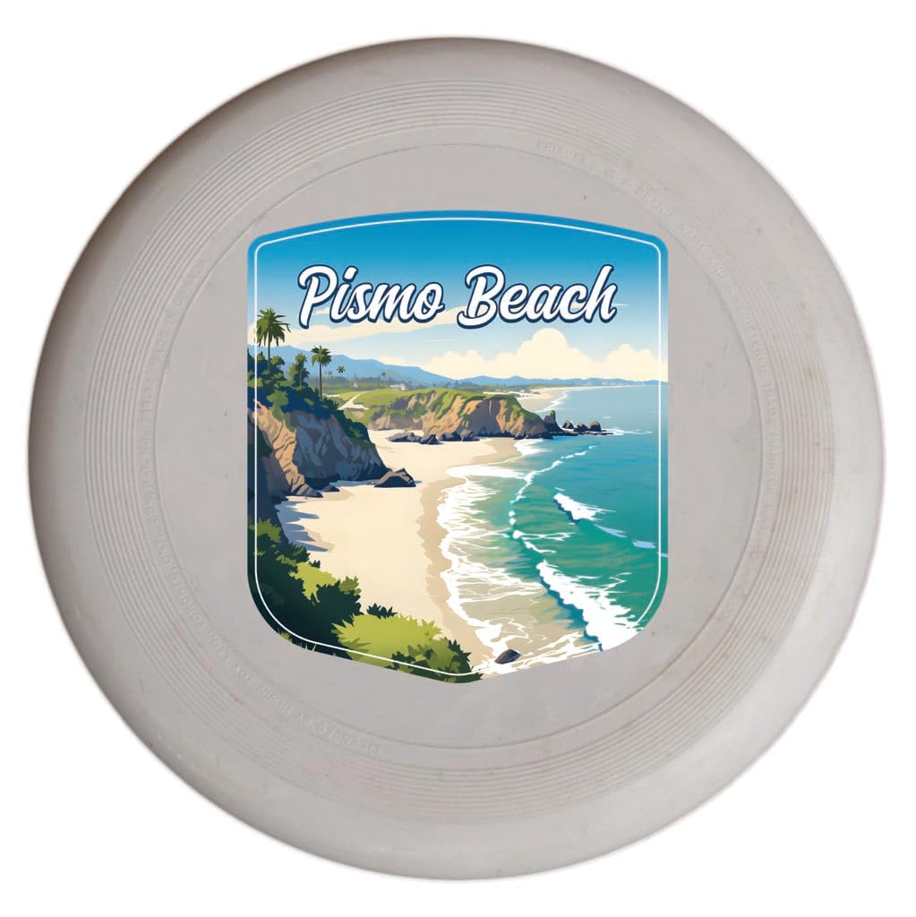 Pismo Beach California Shoreline Design Souvenir Flying Disc Single