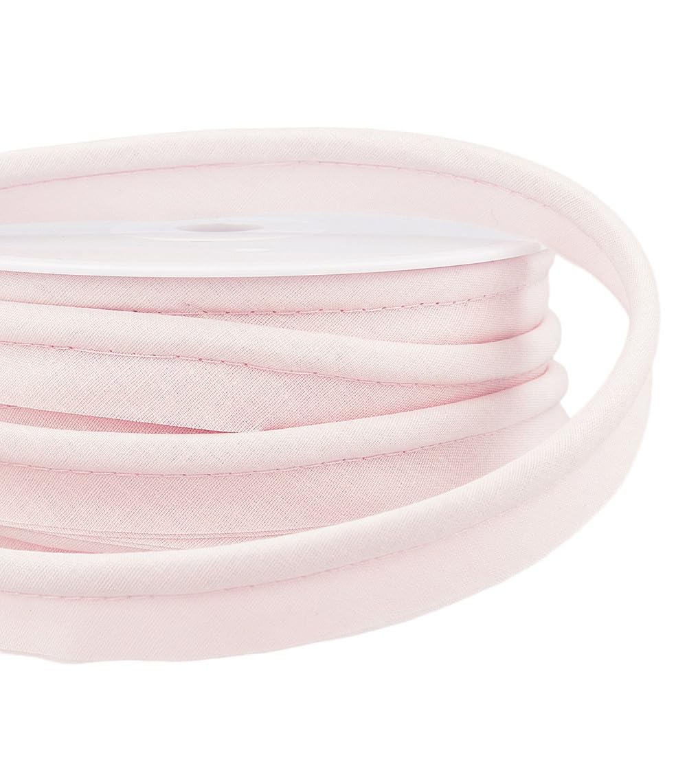 Passepoil mèche rose clair 5mm en bobine de 15m pour couture et finition