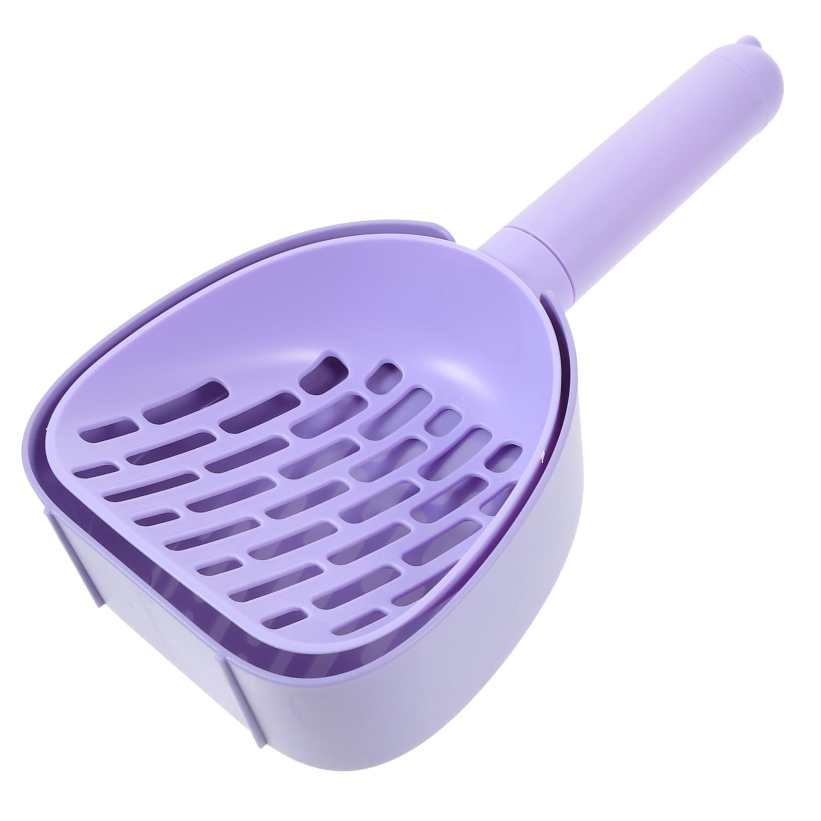 VANZACK 1 Set Wall Mounted Cat Litter Scoop Rabbit Litter Shovels Dog Poop Shovel Littler Sifter Cats Posts Feeder Cat Fine Sand Scooper Door Pellet Litter Scoop Cat Food Refill Abs Purple