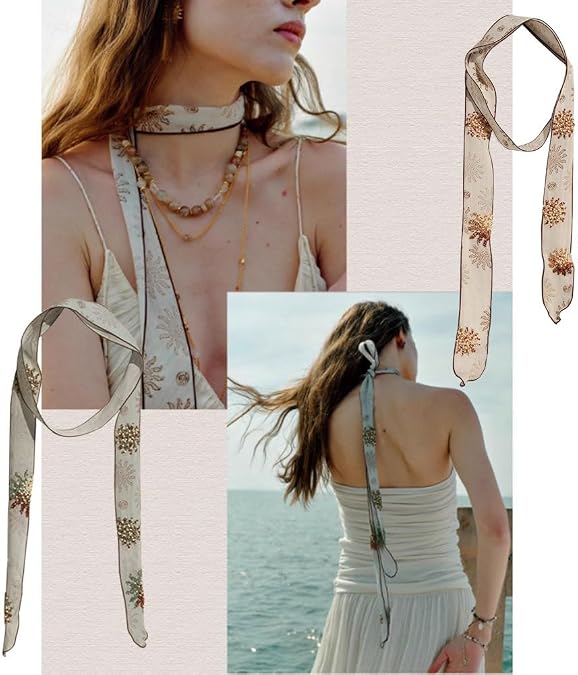 Bohemian Linen Crossbody Bag for Women,Casual Hobo Bags with Flower Patterns/Braided Tassel Shoulder Straps
