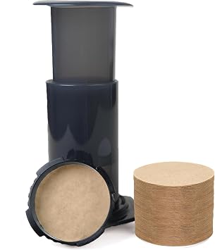 500 PCS Coffee Filters for Aeropress,64mm Unbleached Natural Paper,Round Replacement Compatible with Aeropress Coffee Makers