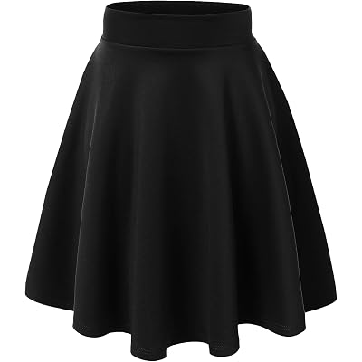 Made By Johnny Women's Basic Versatile Stretchy Flared Casual Mini Skater Skirt XS-3XL Plus Size