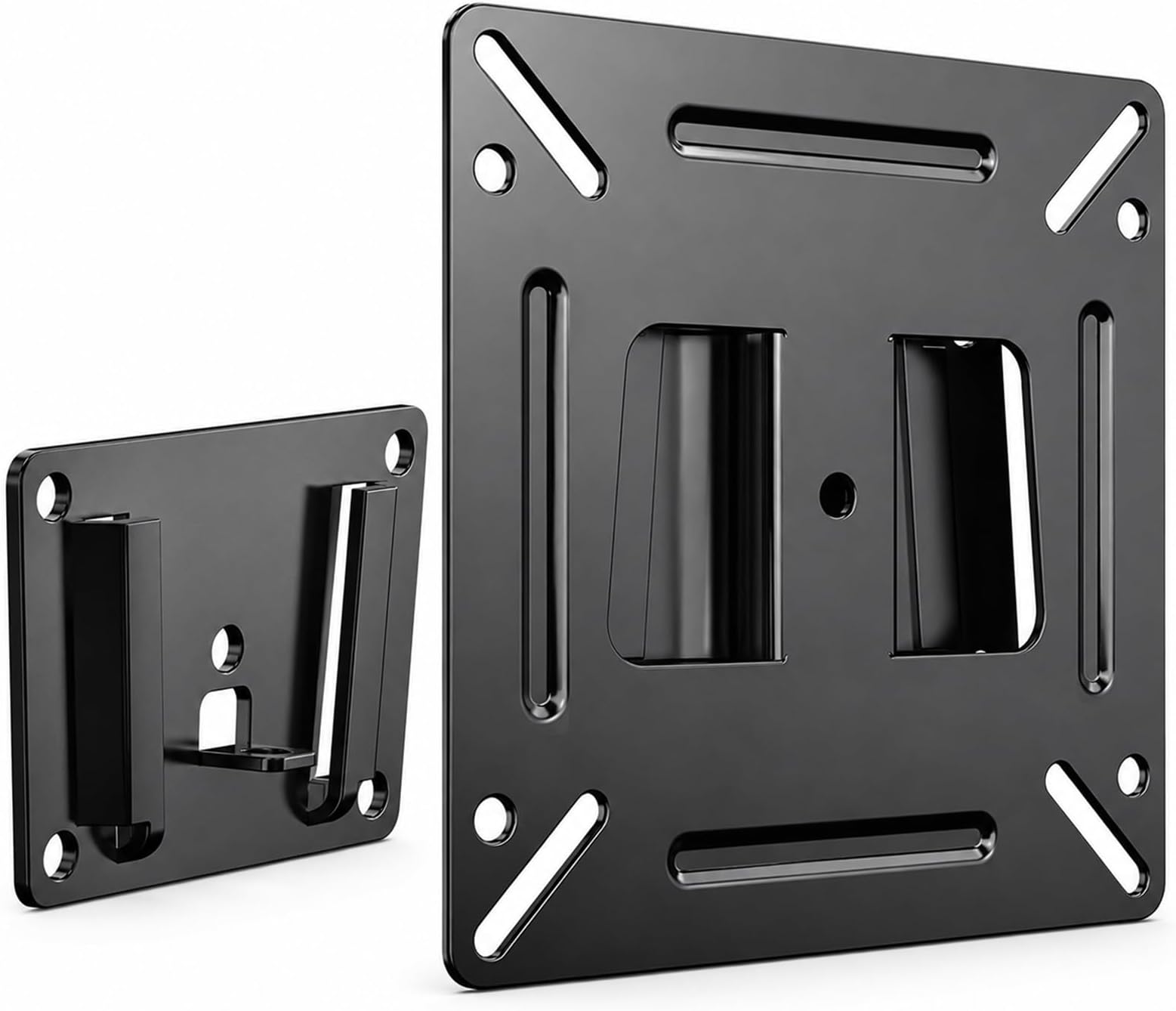 RV TV Mount Monitor Wall Mount Camper 14-24 Inch LED LCD Low Profile Flat Curved Screen TV or Computer, Small Fixed Monitor Bracket with Screw