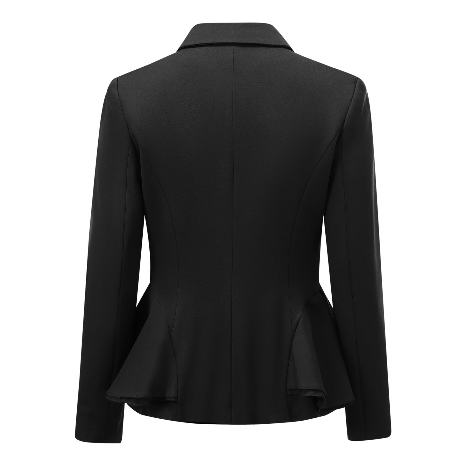 YYNUDA Blazer - Giacca da donna con orlo peplo, casual, da lavoro, tinta unita, per feste, matrimoni, uffici