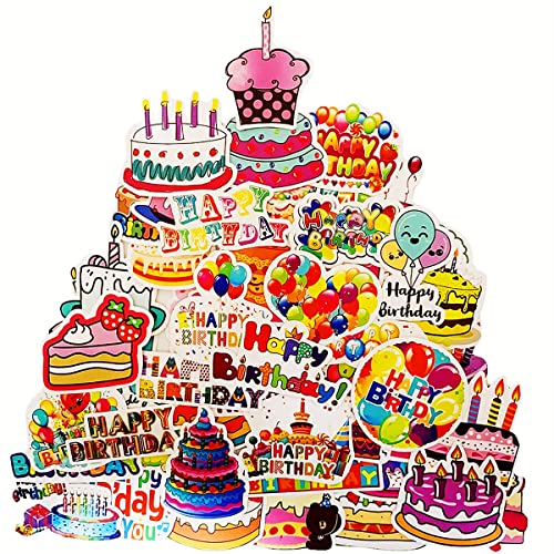 50 adesivi di buon compleanno adesivi per feste di compleanno per bambini adulti forniture scolastiche calendario ricompensa biglietto di compleanno