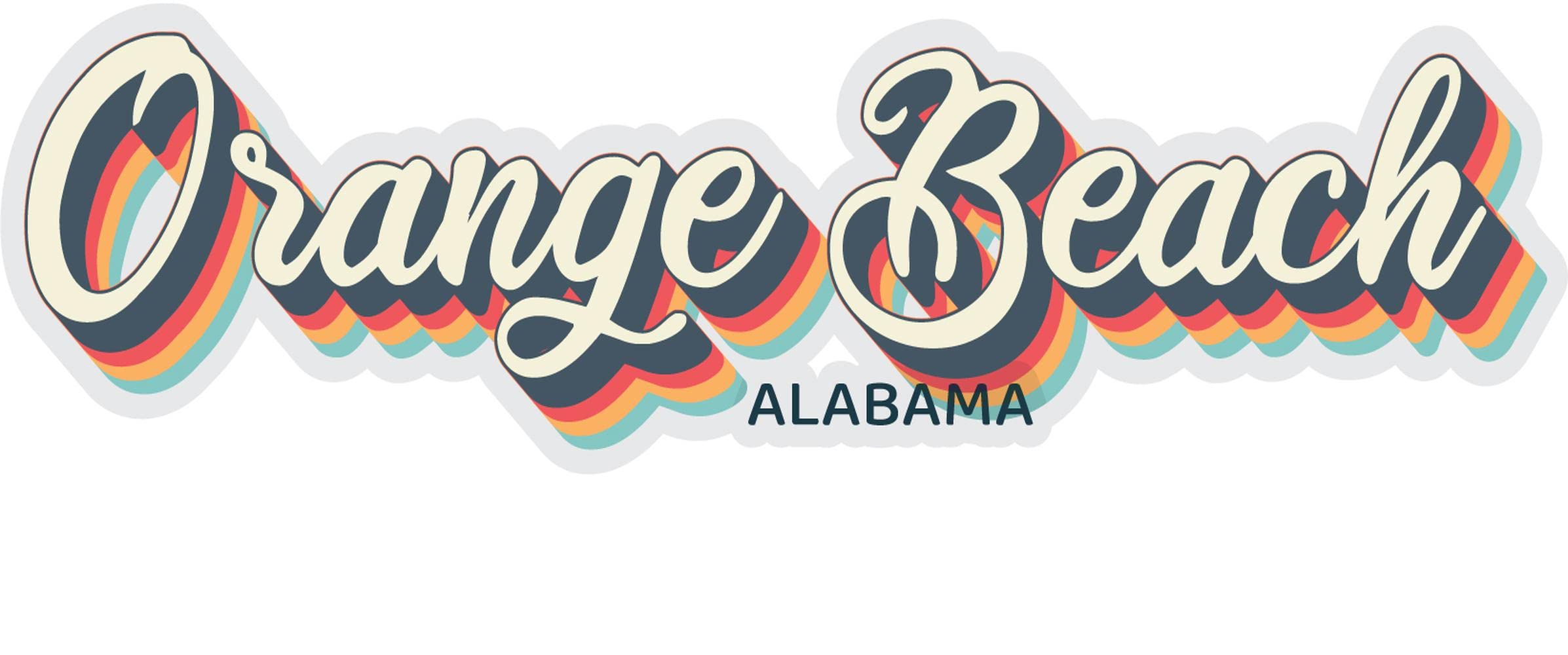 Orange Beach Alabama Souvenir 2-Inch Vinyl Decal Sticker 3D Design 2-Inch|Sticker