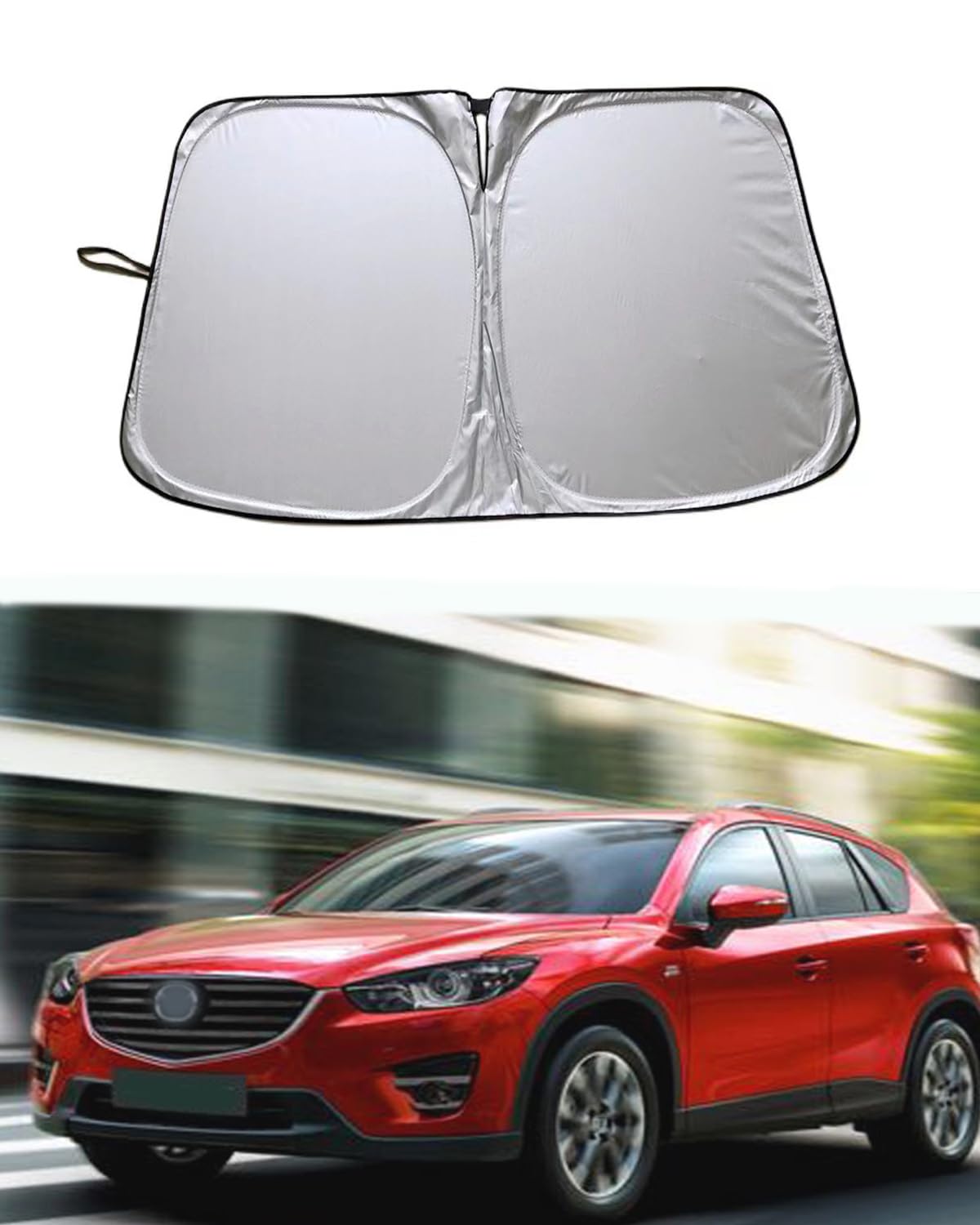Parasol para parabrisas de coche para Mazda CX-5 2017-2024 2025, 2 capas de sombra de ventana para deportes, turismo, Grand Touring, parasol plegable para ventana delantera de coche, accesorios de