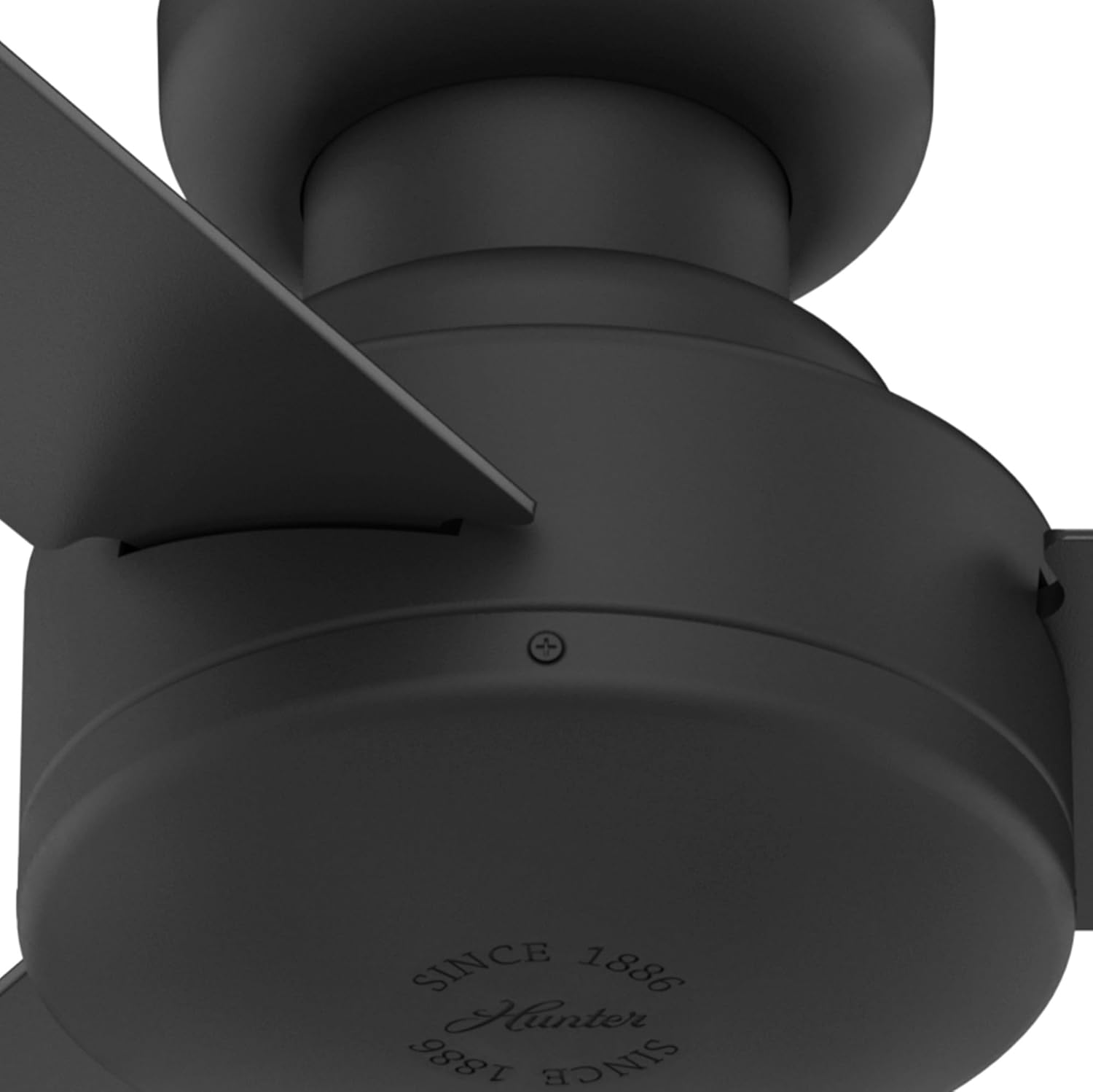 Hunter Fan 44 Inch Matte Black Ceiling fan for Bedroom, Living Room/Family Room, Dining Room, Kitchen, Office (Renewed)