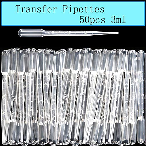 3ml Pipettes Plastic Transfer Pipettes Eye Dropper, Essential Oils Pipettes Dropper Makeup Tool - 50 Pcs - Thumbnail 7