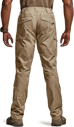 Miniatura 2 de CQR Pantalones tácticos Flex Ripstop para hombre, pantalones cargo elásticos resistentes al agua, pantalones de trabajo ligeros EDC para senderismo