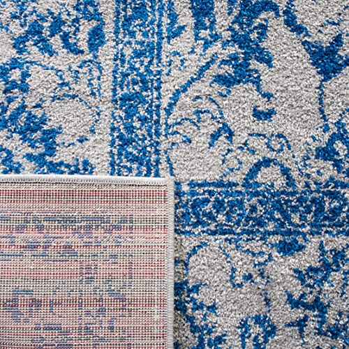 image for SAFAVIEH Adirondack Collection Area Rug - 10' Square, Grey & Blue, Dis