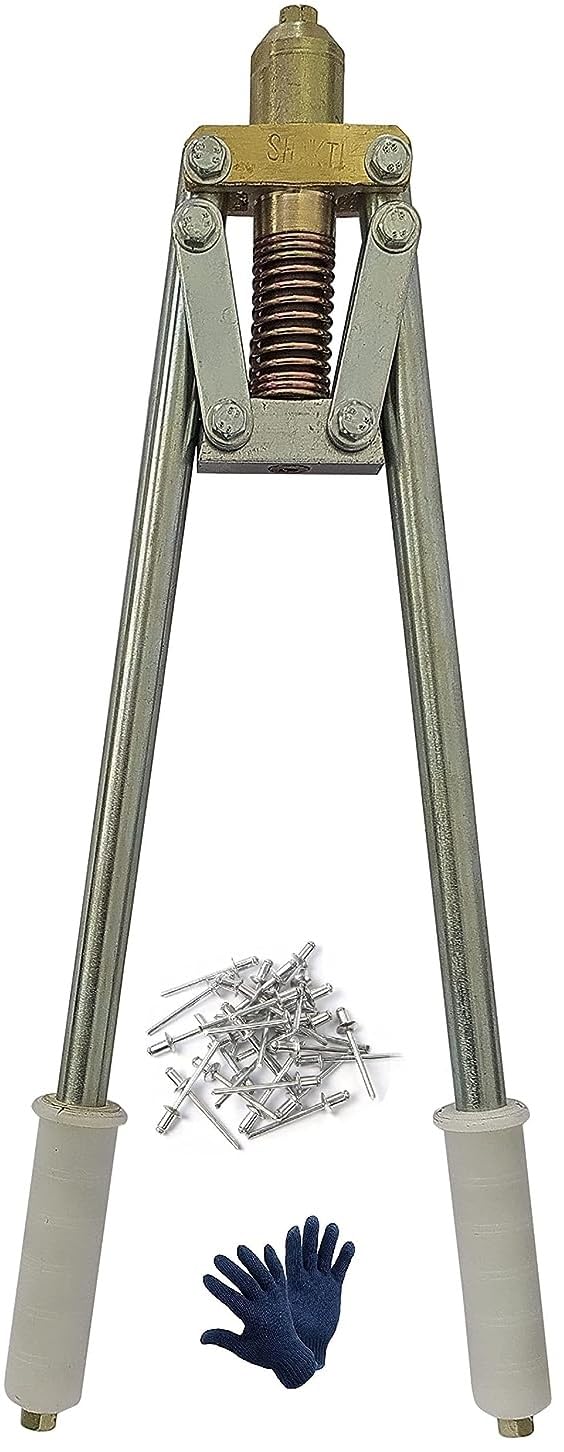 Inditrust SHAKTI IRON BODY 18 inch Hand Riveter Bolt Type Long Life with 30 Rivets and GLOVES Heavy Duty Fast Hitting Rivet Gun (B0CG9GX3XC) Amazon Price History, Amazon Price Tracker