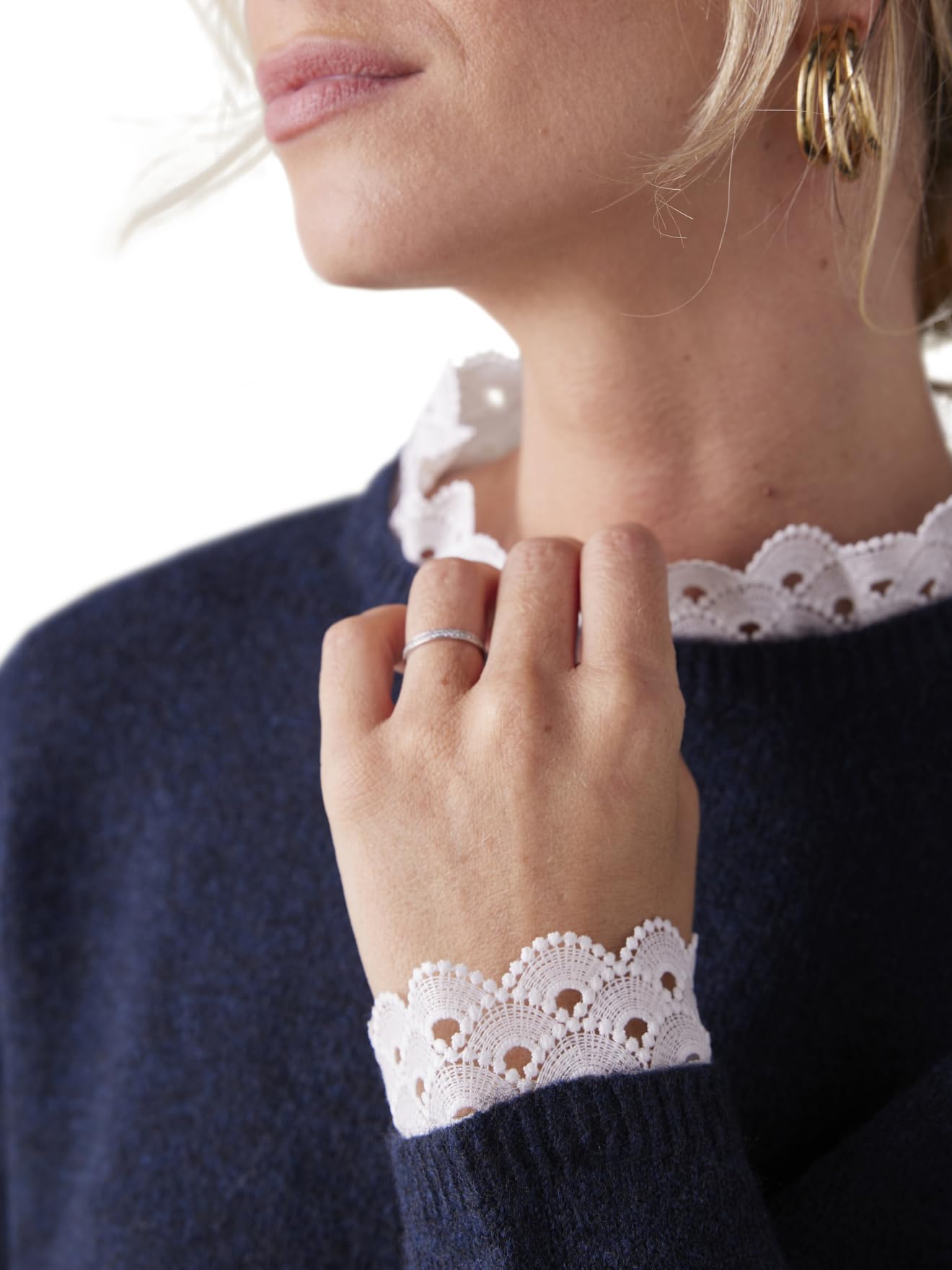 ENVIE DE FRAISE Pull Long détails Dentelle Amovibles Grossesse