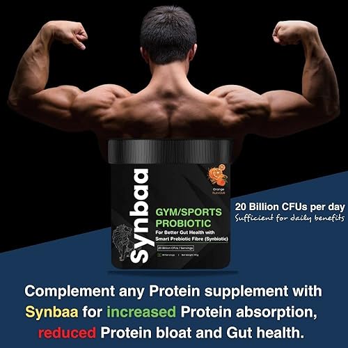 Miniatura 5 de Synbaa Suplemento probiótico para gymers, deportistas y atletas para mejorar la absorción de proteínas, prevenir la hinchazón de proteínas,