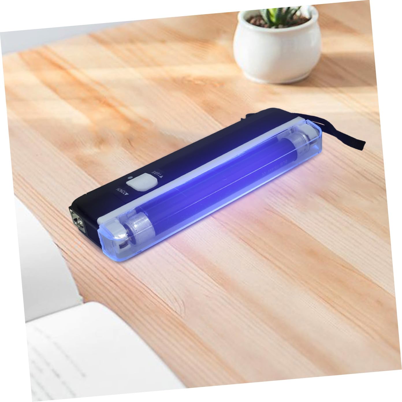 HOMSFOU 4 Pezzi Rilevatore Banconote Portatile Professionale con LED Fluorescente e Luce Uv Autenticità Euro e Bassa Luce per Documenti e Accessori Finanziari