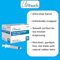 Vista 2 de 10mL Luer Lock Syringe, Sterile, Individually Sealed - 100 Syringes per Box (no needle)
