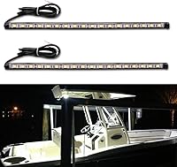 Vista 8 de Botepon Luces de navegación – Luces de proa LED, verde y rojo, pesca nocturna, cubierta, IP67 impermeable para pontón, bote auxiliar, kayak, barco