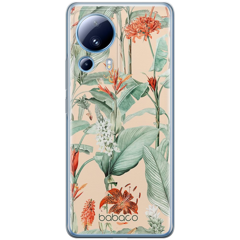 Babaco ERT GROUP mobile phone case for Xiaomi 13 LITE/CIVI 2 original and officially Licensed pattern Flowers 048 optimally adapted to the shape of the mobile phone, case made of TPU