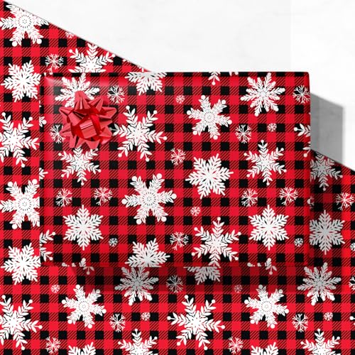 GIOLNIAY Christmas Wrapping Paper for Men Women Kids - Xmas