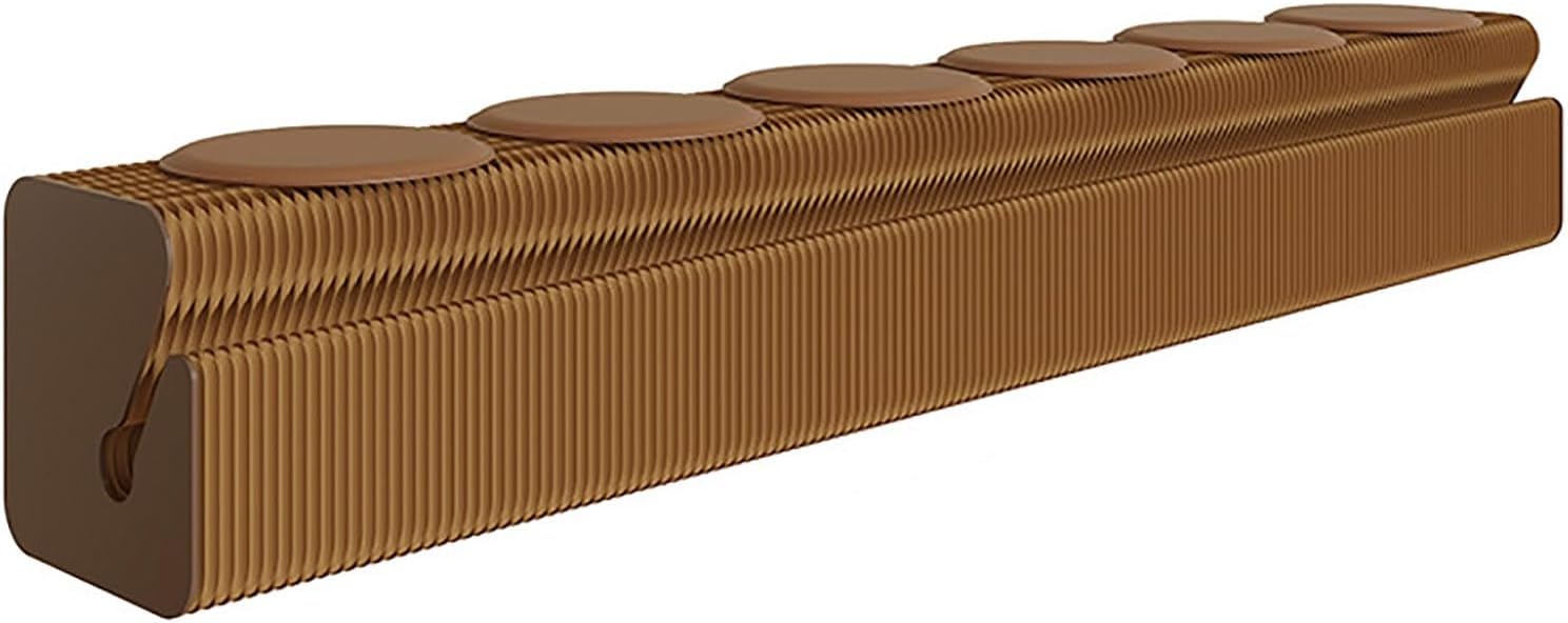 Accordion Paper Stool, Folding Portable Sofa Chair with Round Cushion, Craft L Shaped Bench for Home, Office, Party, Exhibition(Brown,200x34.5x36cm)