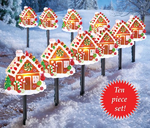 Gingerbread House Pathway Light Set