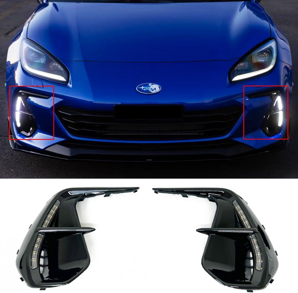FITS 2022-2024 ZD8 SUBARU BRZ DUAL COLOR STI STYLE LED DRL DAYTIME RUNNING LIGHT REPLACEMENT KIT