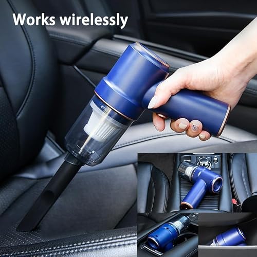 GKEAPZA Handheld Vacuum Cleaner Wireless Mini Car Cleaner, 15000 PA Lightweight Vacuum Cleaner & Blower Dust Buster,for Car, Home, Kitchen, Pet Hair Cleaning (blue) - Image 5