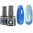 senvenski Blue Jelly Gel Nail Polish Kit - Ice Pearl Glass Blue Translucent Colors with Milky Sheer Finish | Vegan UV/LED Nail Art Kit Gift for Women Manicure Salon DIY(CS2-016)