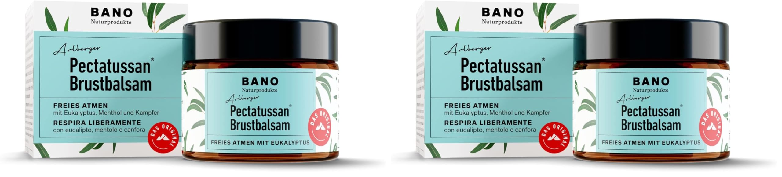 BANO Pectatussan Brustbalsam 50g | für Kinder ab 3 Jahren | frei von Mineralöl, Parabenen, Farb- und Konservierungsmitteln | 100% natürliche Inhaltsstoffe (Packung mit 2)