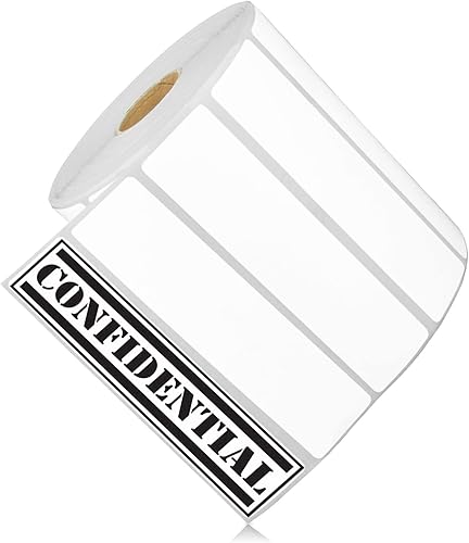 OfficeSmartLabels Etiquetas térmicas directas extraíbles de 4 x 1 pulgada - Compatible con impresoras de escritorio Rollo & Zebra y más - Núcleo de