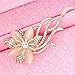 Reizteko Created Cats Eye Brooch for Women Classy Bouquet Bridal Brooch Pin (Champagne)