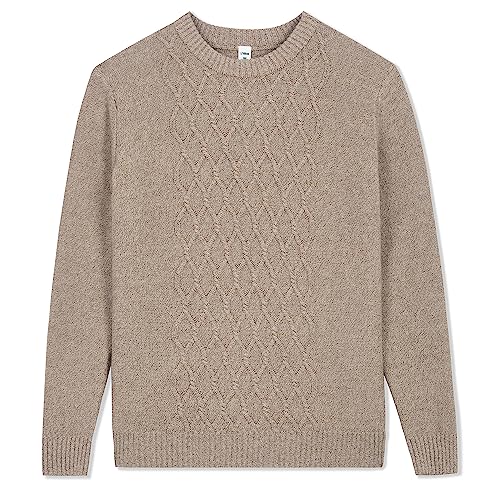 Image of BOBOYOYO Boys Sweaters 100% Cotton Cable Knit Kids Sweater Striped Pullover