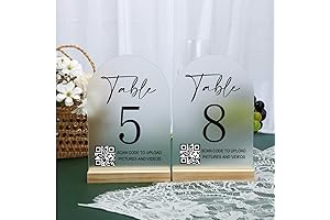 Frosted Clear Acrylic Tabletop Arch Table Numbers