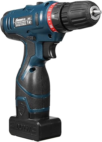 220 V entrada 25 V salida Li-Ion Taladro martillo eléctrico inalámbrico Kit de mano 2 velocidades LED