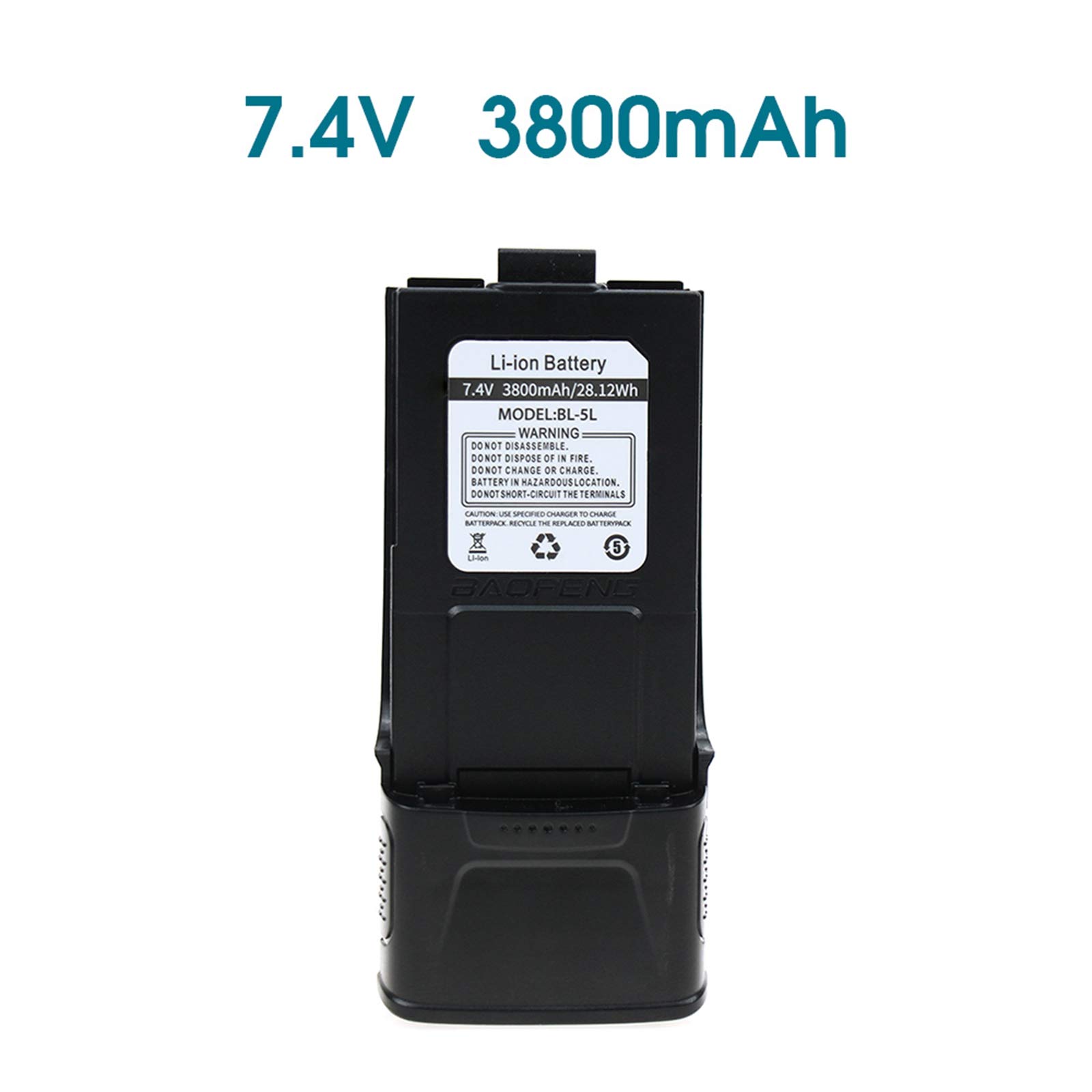 Batteria di ricambio per radio Baofeng GT3 GT3TP GT3 GT3 GT3TP e GT3 Mark-II III 7,4 V 1800 mAh Walkie Talkies