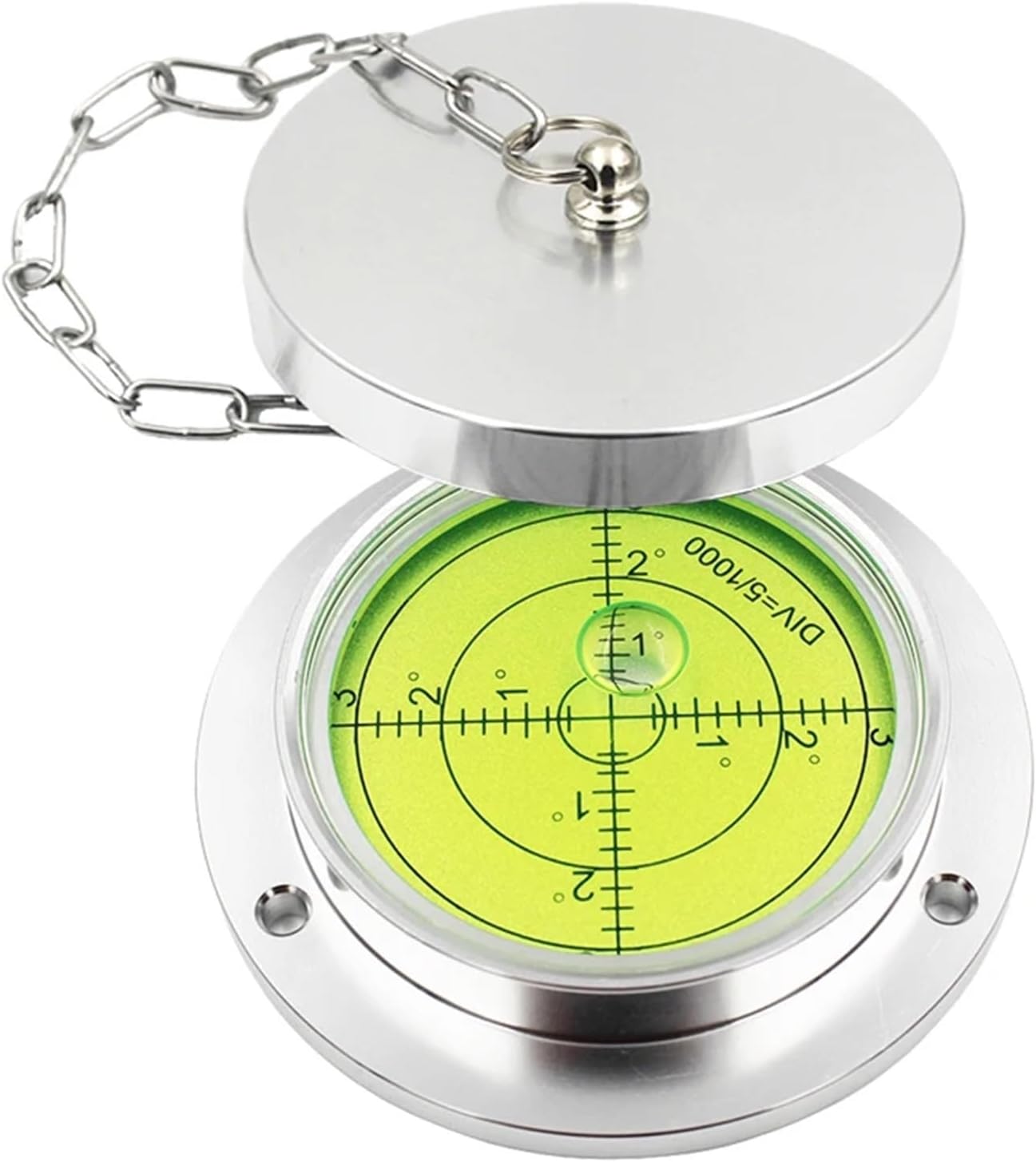 1pc Round Metal Bubble Level Universal Nivel Bubl for Engineering Vehicle Night Vision Cover Available(Luminous in White)