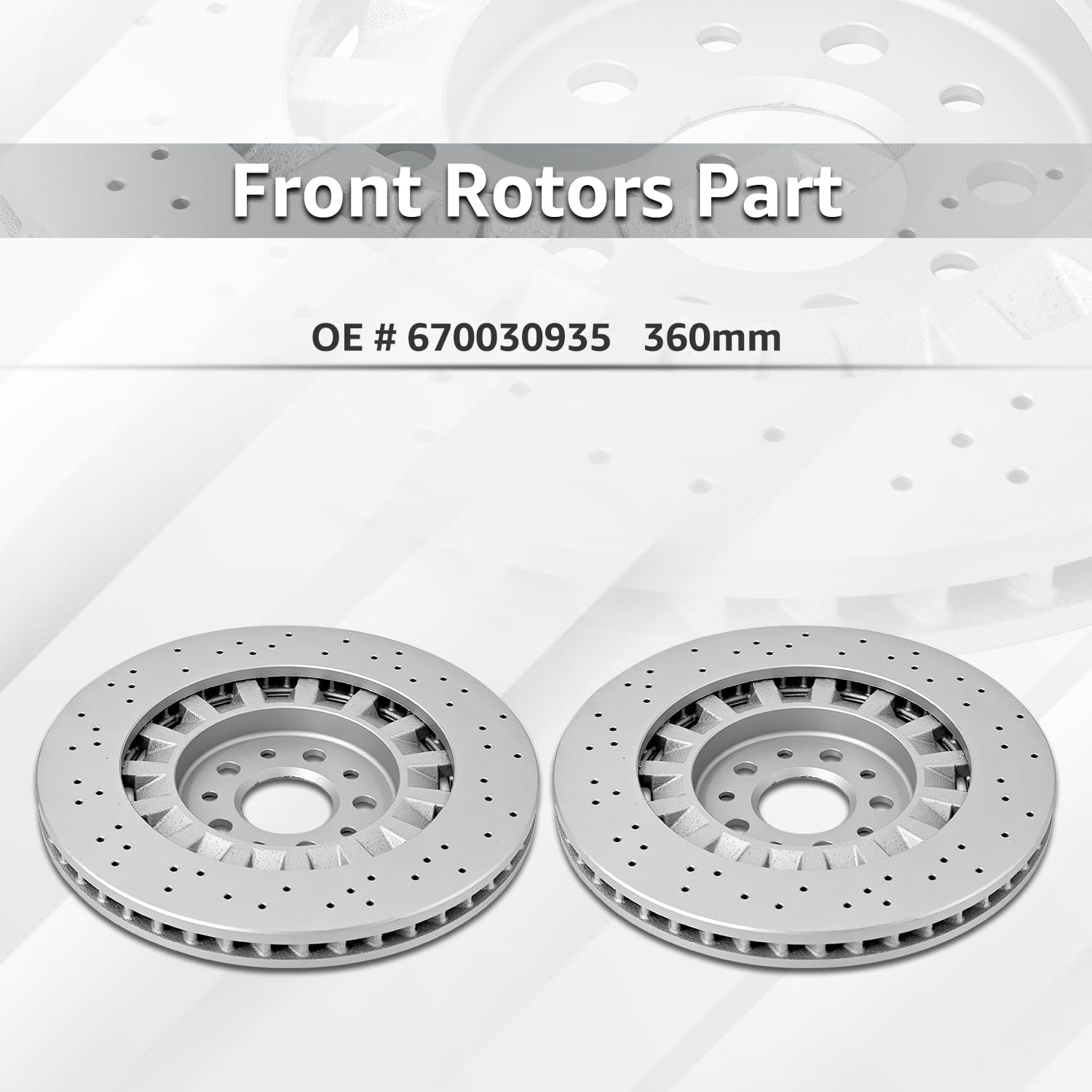 Brake Pads Rotors Kit Front & Rear Compatible with Maserati Ghibli Quattroporte 2014 2015 2016 Part# 673012041, 673010331, 980156013, 673012377, 673010325, 980156007, 670030935, 670031597