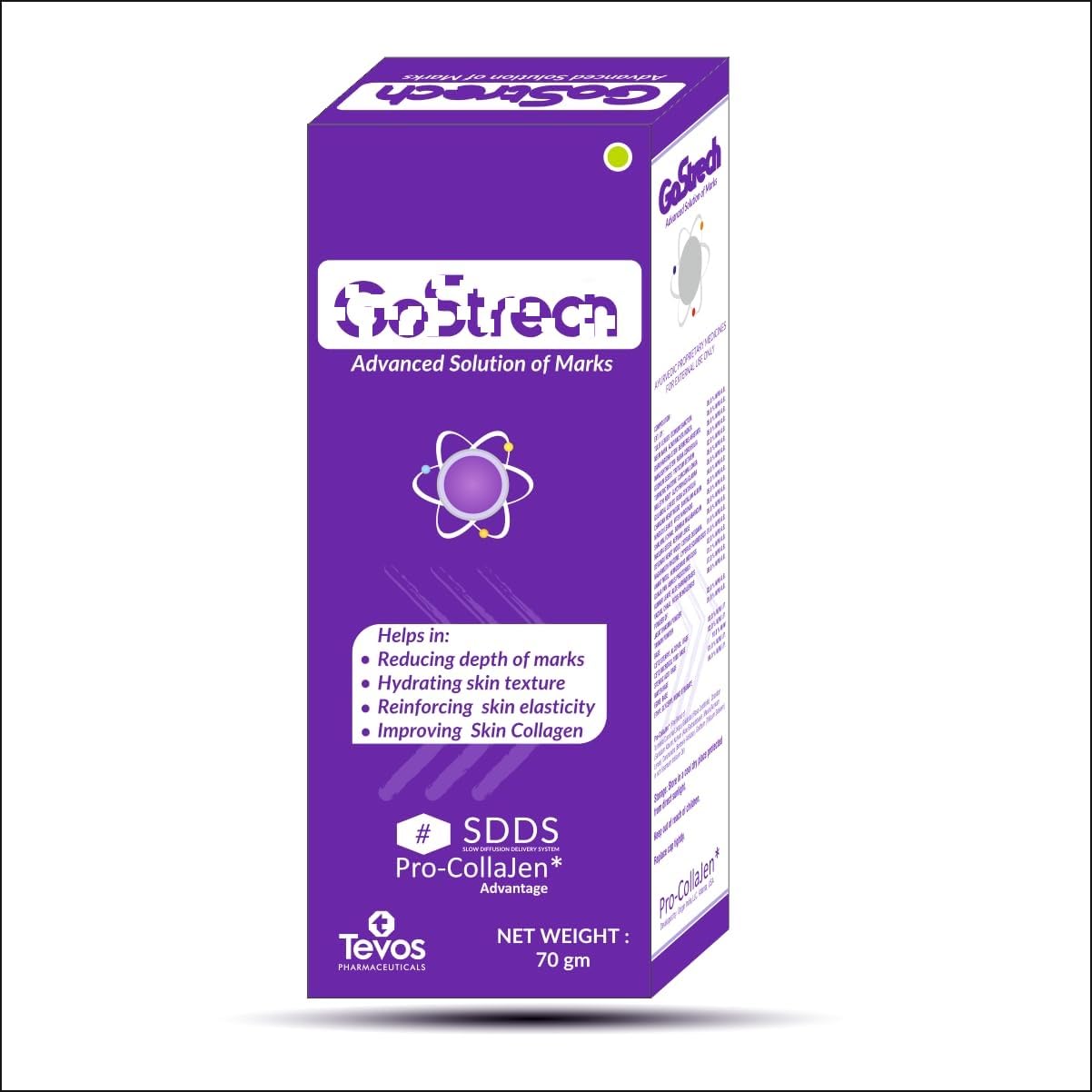 G'oStre'ch Stretch Mark Removal Cream - 70gm for Pregnancy Skin Care to Reduce Stretch Marks & Scars Belly Creams for Wrinkles |safe for pregnancy | All skin types 70 G