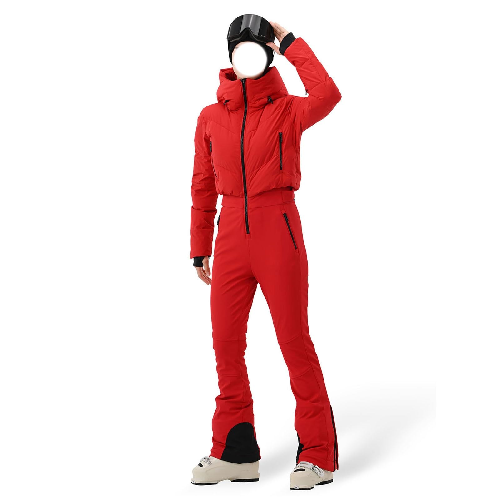 Damski Jednoczęściowy Kombinezon Narciarski, Wodoodporny, Ocieplany, Dopasowany Kombinezon Snowboardowy Na Zimę I Na Zewnątrz