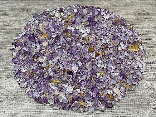 Image of GAF TREASURES 2 oz Lot Tumbled Ametrine Gemstone Chips, Crushed Mini Crystals, Undrilled Crystal Chips (Ametrine)