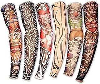 Krystle Sun and Dust Protection Arm Printed Tattoo Sleeves for Men and Women Multicolur,1 Pair, One Size