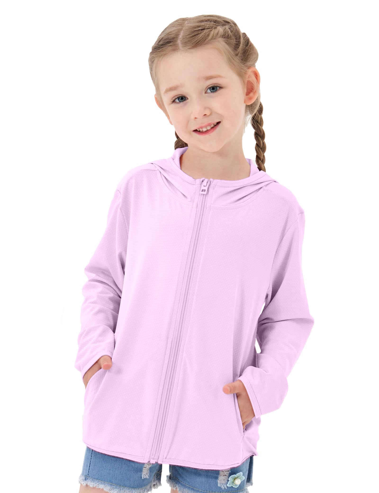 TAGIHOO Kids Sun Protection Hooded Zip Jacket for Boys Girls