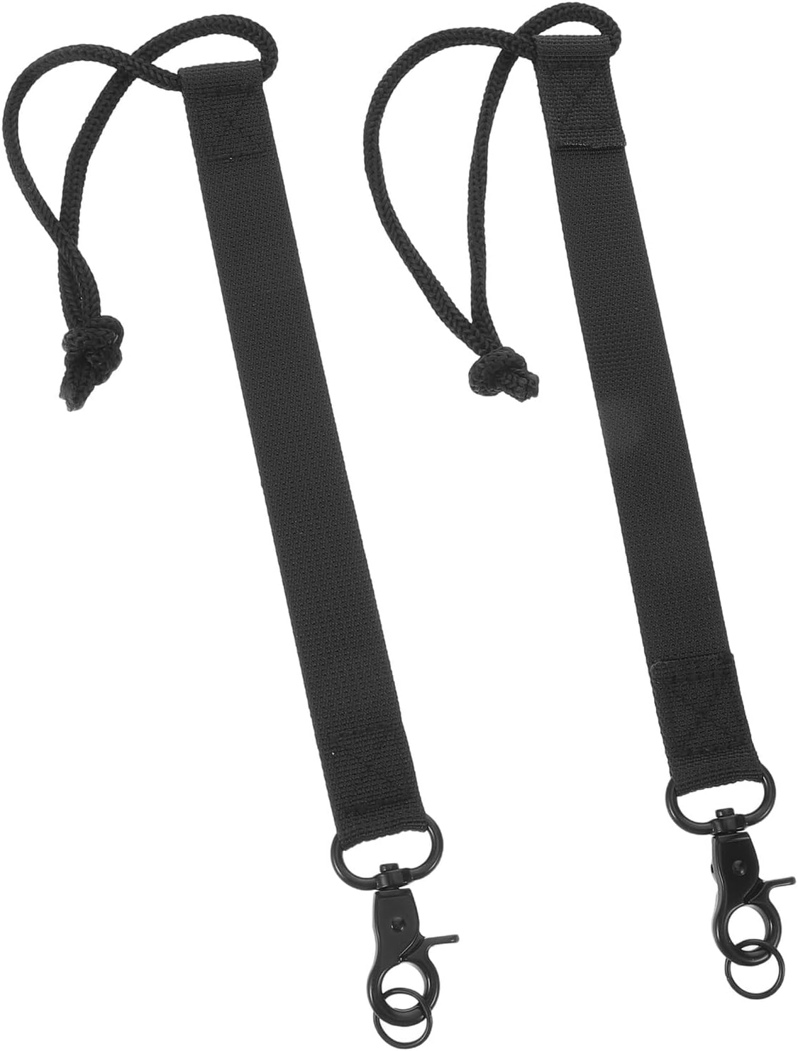 2pcs Adjustable Snowboard Boot Leash Straps with Key Ring, 19.5cm Black Snowboard Binding Cord for Ski Accessories and Outdoor Gear Security