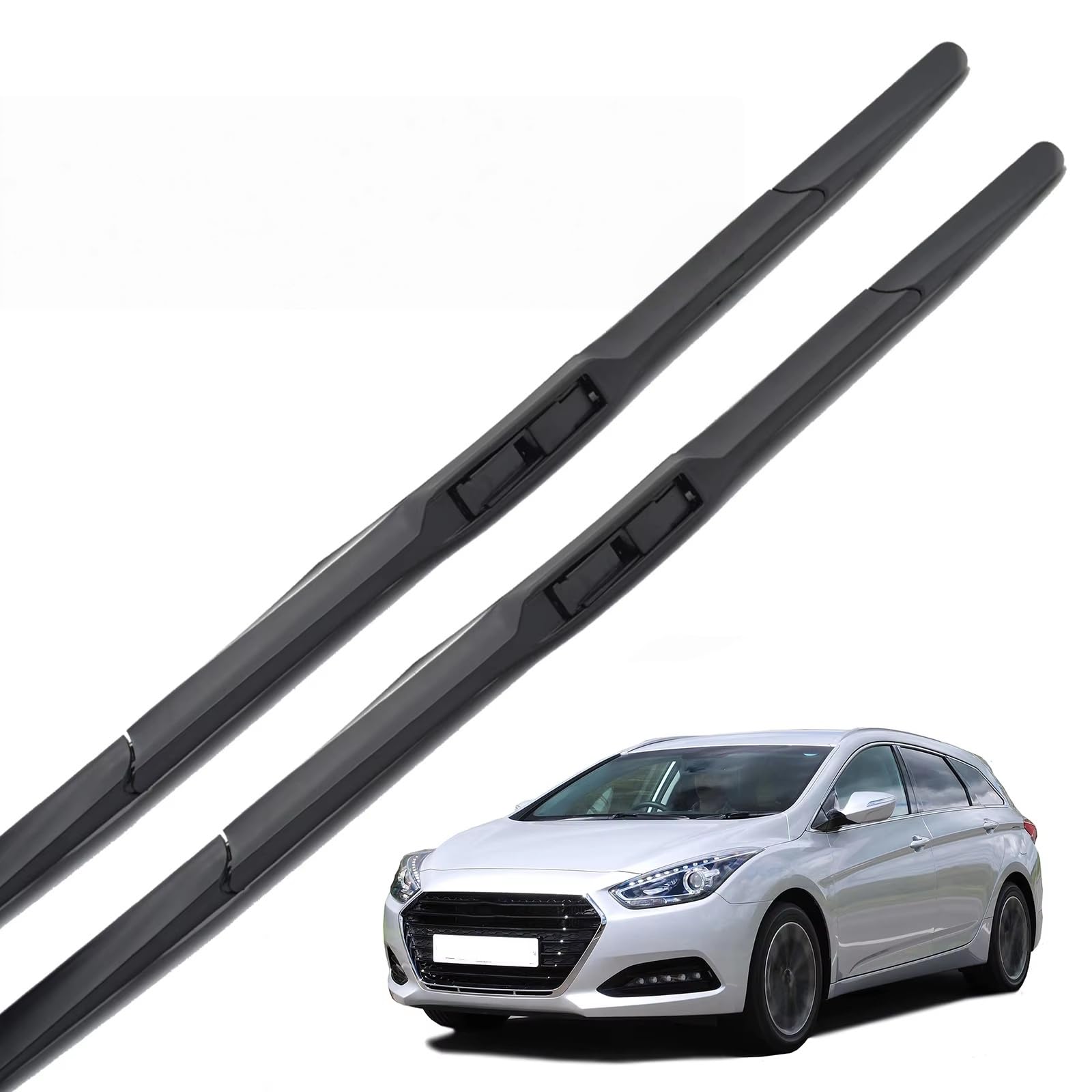 Balais d'essuie-glace Hyundai i40 silencieux et sans traces pour pare-brise avant