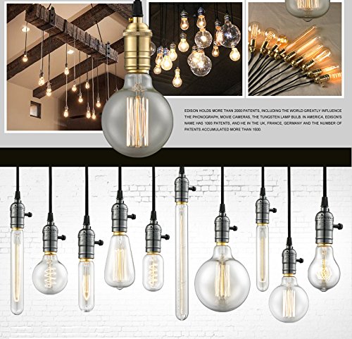 Superdream E27 T10 2W Cob Led Vintage Light Bulb Retro Edison Style Screw Technology 25W Incandescent Bulb Equivalent Old Fashioned Tubular Nostalgic Filament Warm White 2700K #TOP5