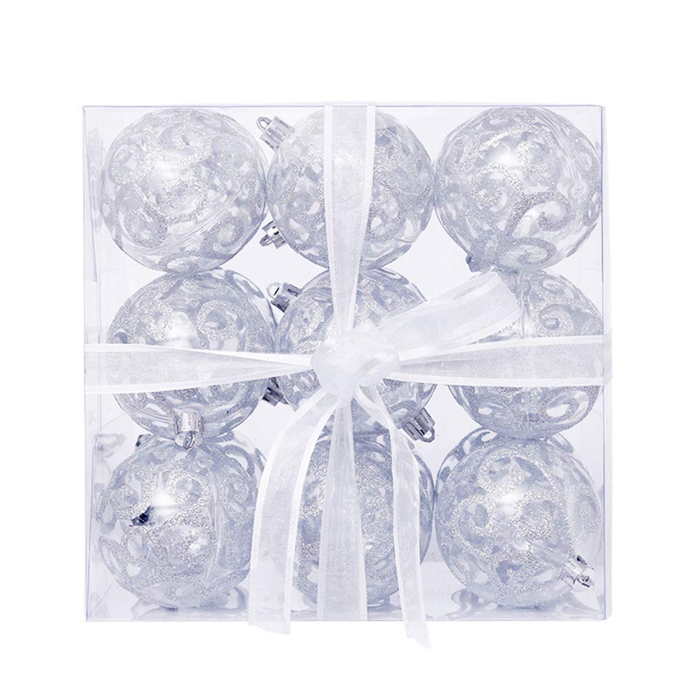 Weihnachtsbaum-Dekorationskugel-Set, transparente Weihnachtskugeln, Familienfest, Hochzeit, Zusammenkünfte, Dekoration, bruchsicher, 6 cm, 7 Stück