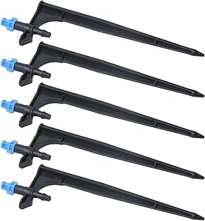 Drip Irrigation Dripper, ABS Gardening Sprinkler Head 20Pcs/Bag Adjustable for Flowers Plants Lawns for Gardening Fruit Tree for Agriculture Villas(90 degree with plunger)