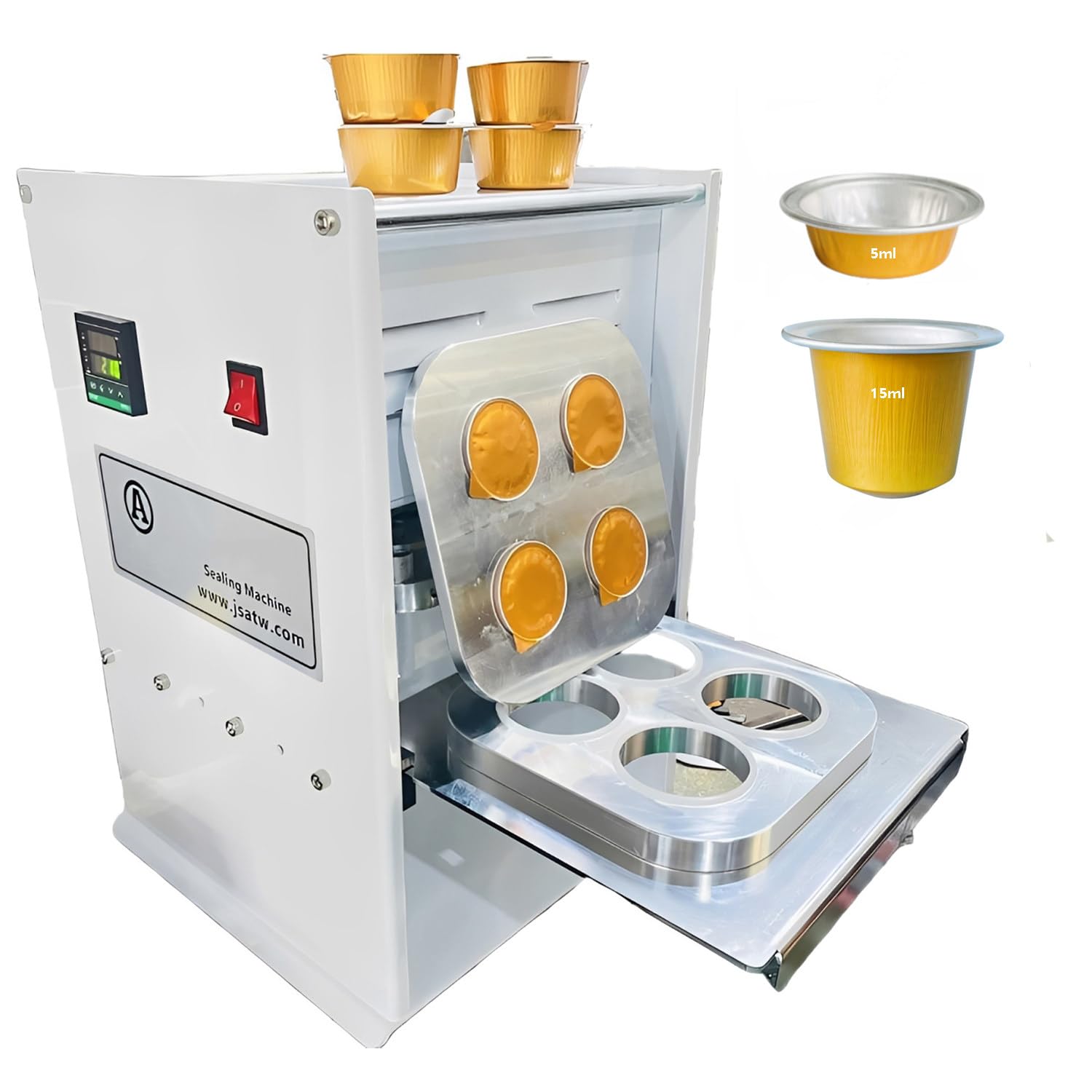 asdchZen Electric Heat Sealing Machine With Digital Temperature Control For Coffee Pods, Food Box, And Liquid Packaging (5Ml/15Ml)